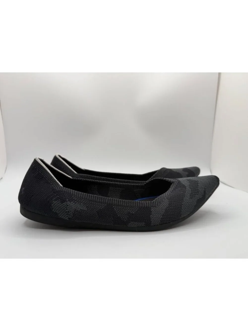 Rothy's The Flats Ballet Women Size 7 Grey Camo Pointed Toe Knit Casual Shoe